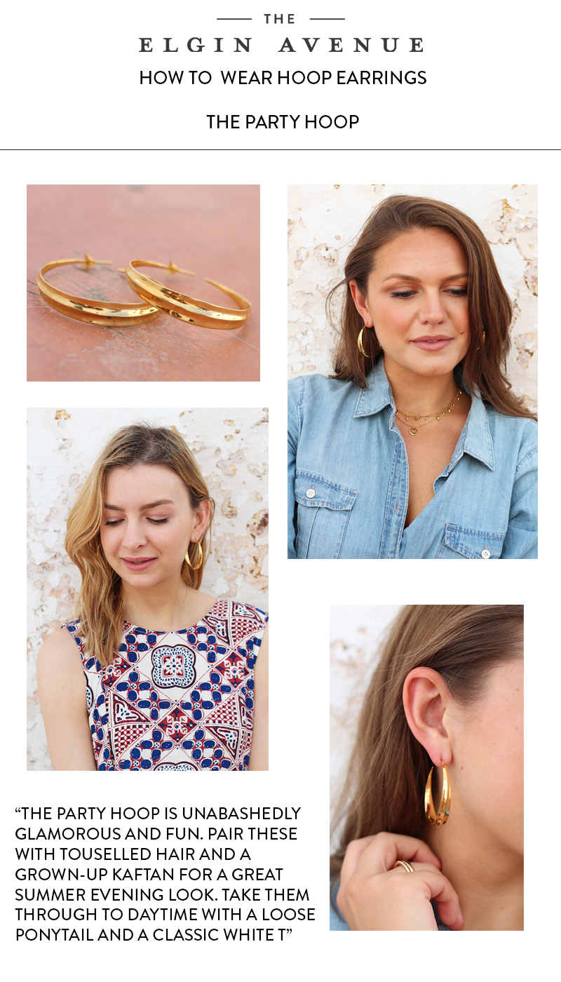 How To Wear Hoops Instructions | The Elgin Avenue Blog