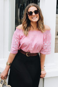 Pink Joules Bardot Top Outfit | The Elgin Avenue Blog