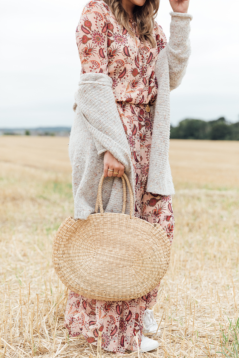 Round Straw Bag | Leaving London To Live In The Countryside | The Elgin Avenue Blog