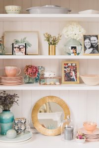 Colourful Open Shelf Styling With Pops Of Pink | The Elgin Avenue Blog