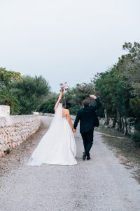 A-line Sassi Holford Wedding Dress And Traditional Tuxedo Outfit | Monica Beatrice Welburn Wedding Day