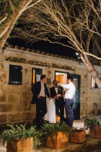 Outdoor Wedding With Fairylights Menorca Spain | Monica Beatrice Welburn Wedding