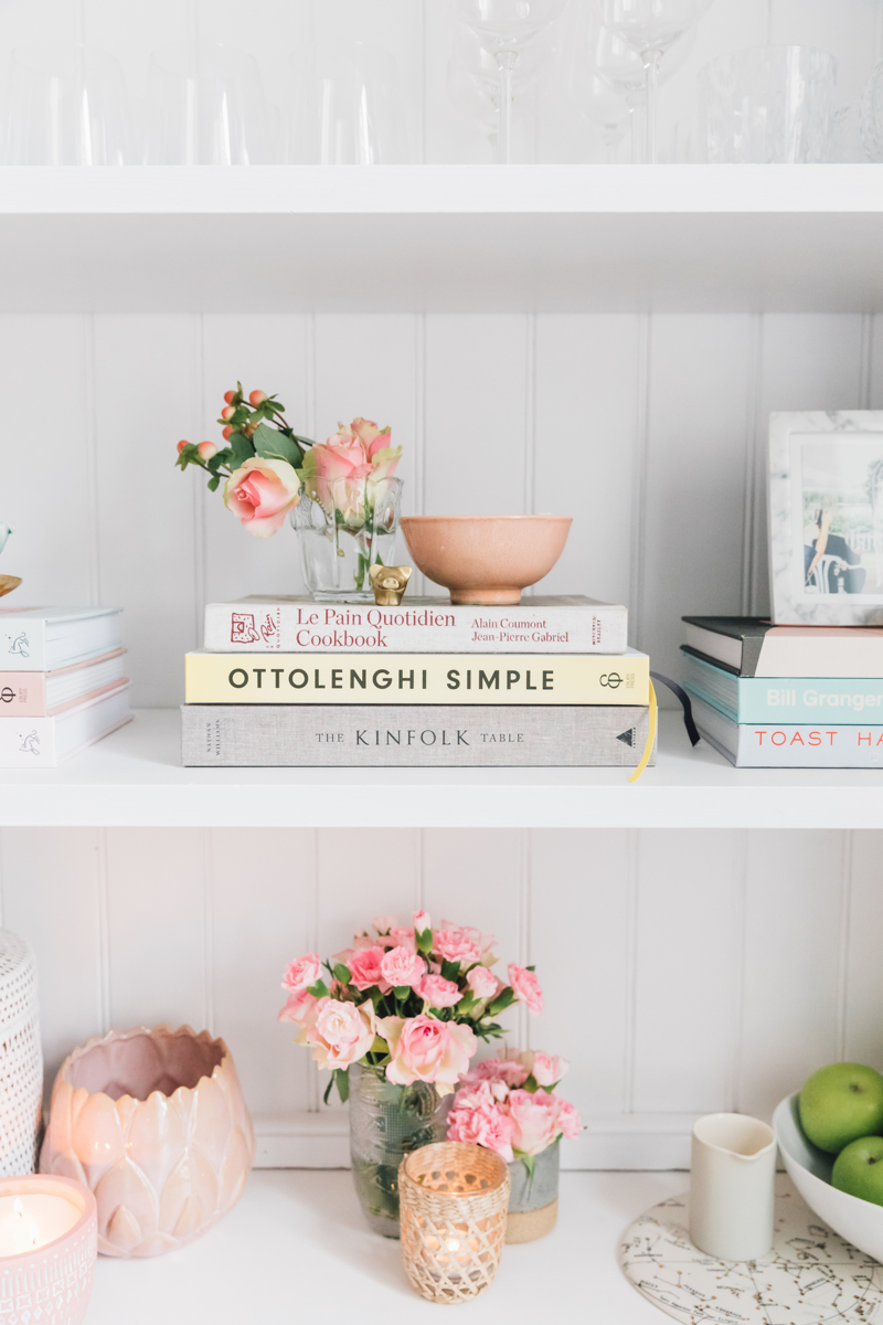 Styled Open Shelving With Cookbooks | The Elgin Avenue Blog