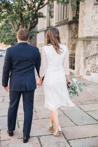 White Wedding Dress For A Small Ceremony | Monica Beatrice | The Elgin Avenue Blog