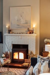 Cosy Fireplace Scene | Christmas 2020 at The Elgin Avenue Blog