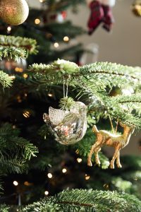 Glass Christmas Tree Decoration | Traditional Christmas Tree Decorations | Christmas Decorations Home Tour 2020 The Elgin Avenue Blog