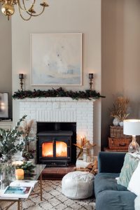 Wood Burning Fireplace at Christmas | The Elgin Avenue Blog