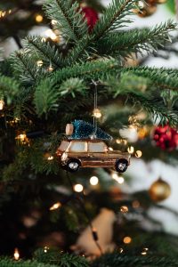 Gold Car Christmas Tree Decoration | Classic Christmas Home Decor in Natural Colours | The Elgin Avenue Blog