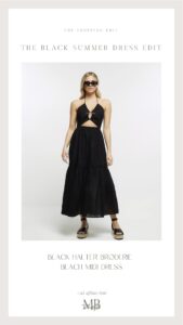 River Island Black Summer Dress | Monica Beatrice Blog