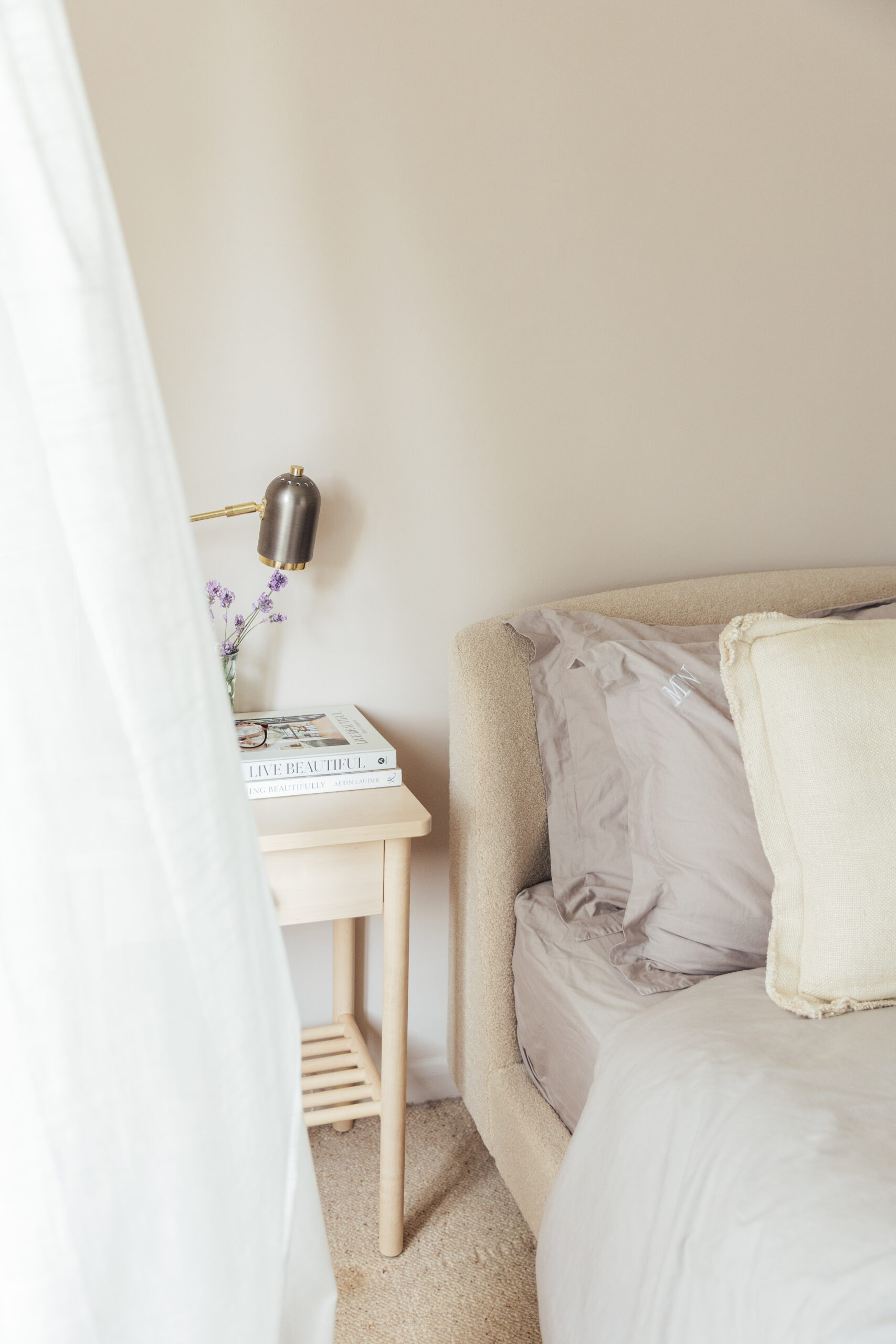 Dreamy Warm Neutral Bedroom Tour | Warm Soft Hues Used Throughout Our Bedroom Monica Beatrice Blog
