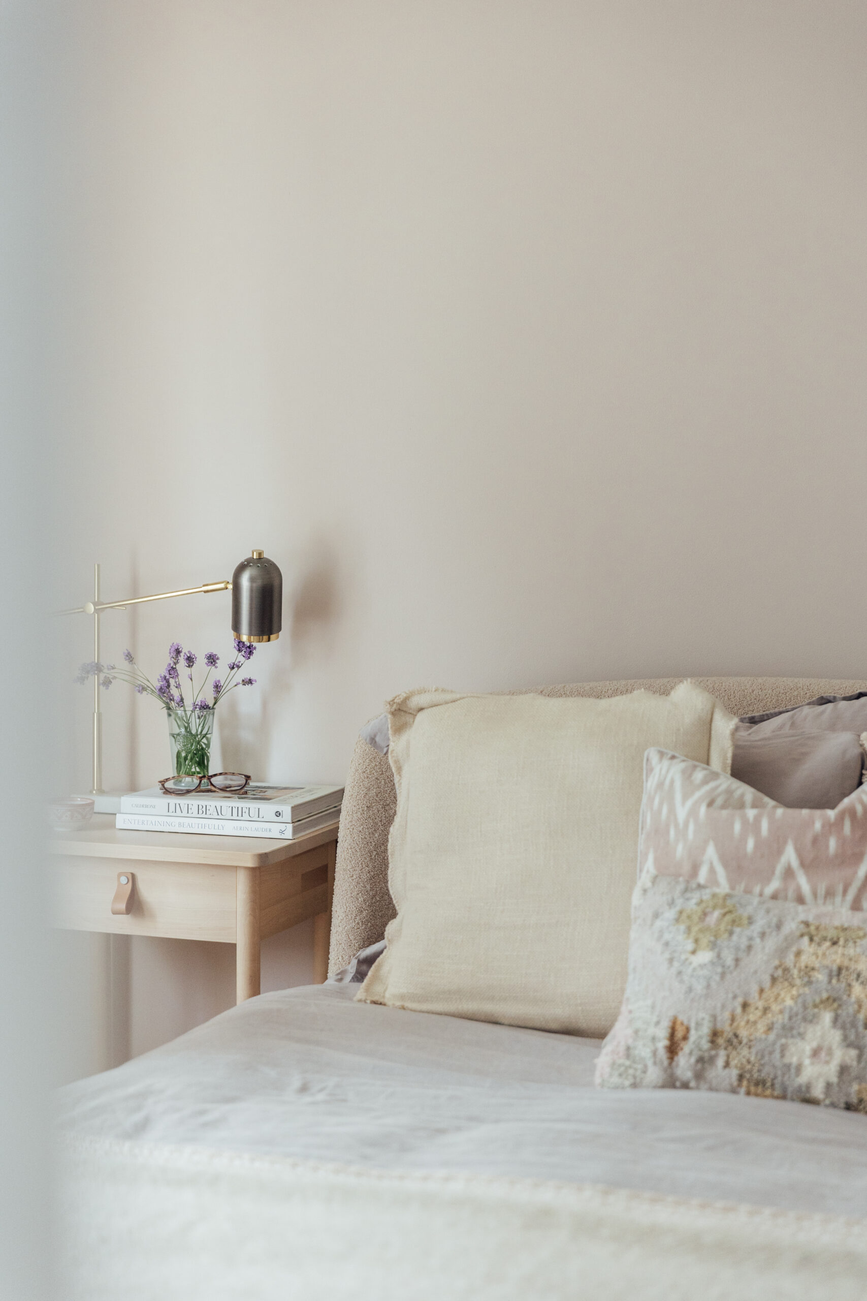 Dreamy Warm Neutral Bedroom Tour | Warm Soft Hues Used Throughout Our Bedroom Monica Beatrice Blog